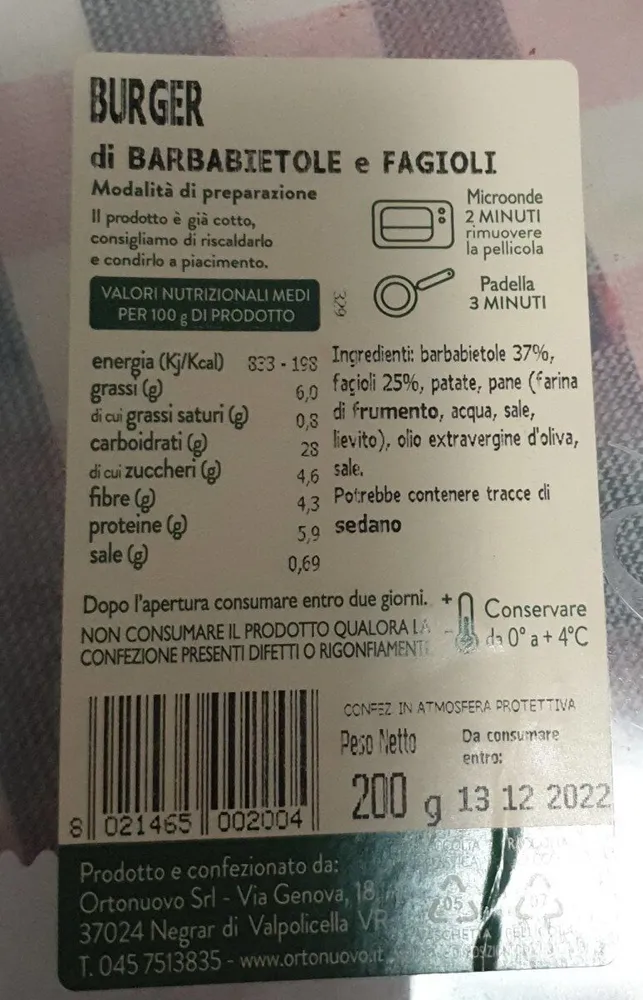 Burger barbabietole e fagioli