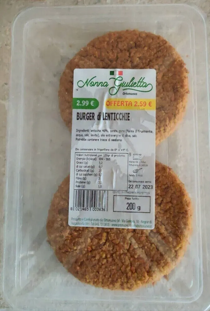 Burger di lenticchie