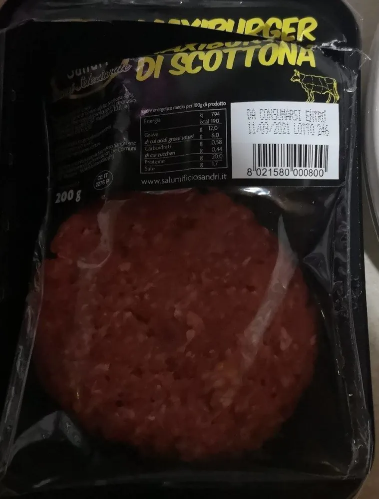 Maxiburger di scattona Sandri