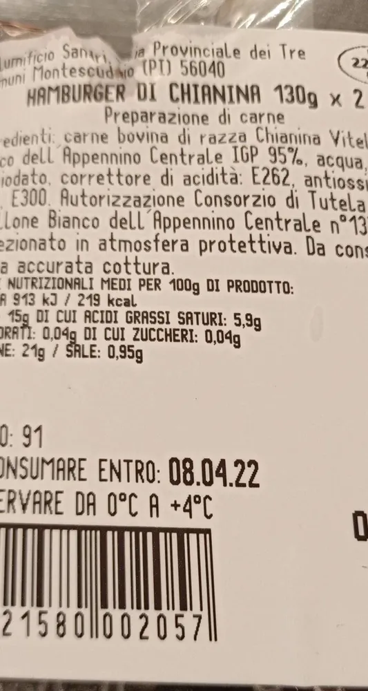 Hamburger dì chianina