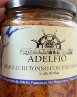 Scaglie di tonno con peperoncino in olio di oliva