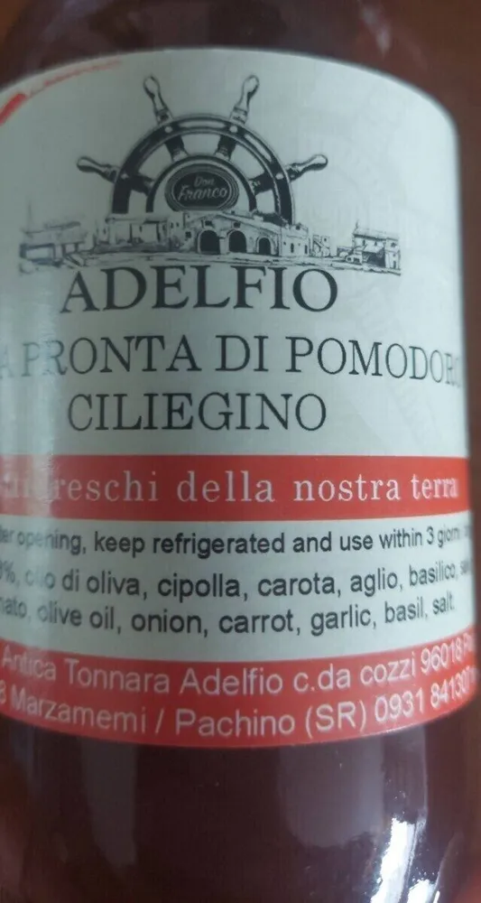 Salsa pronta di pomodoro ciliegino