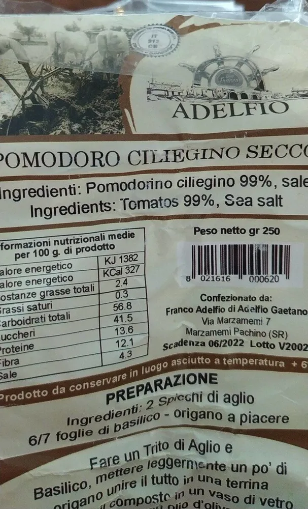 Pomodoro ciliegino secco