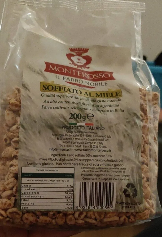Farro soffiato al miele