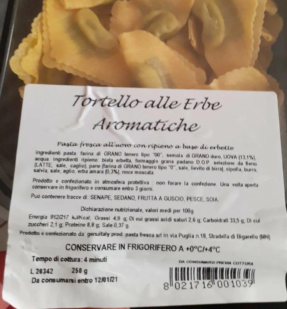 Tortello alle erbe aromatiche