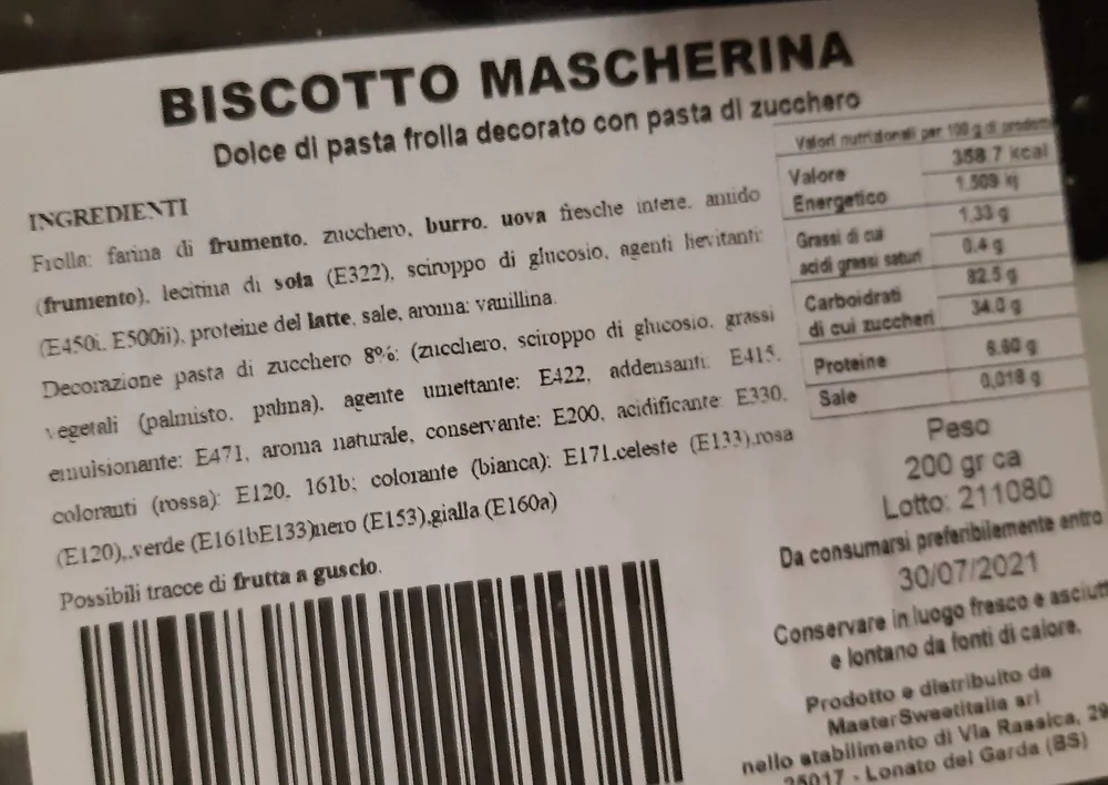 Biscotto Mascherina
