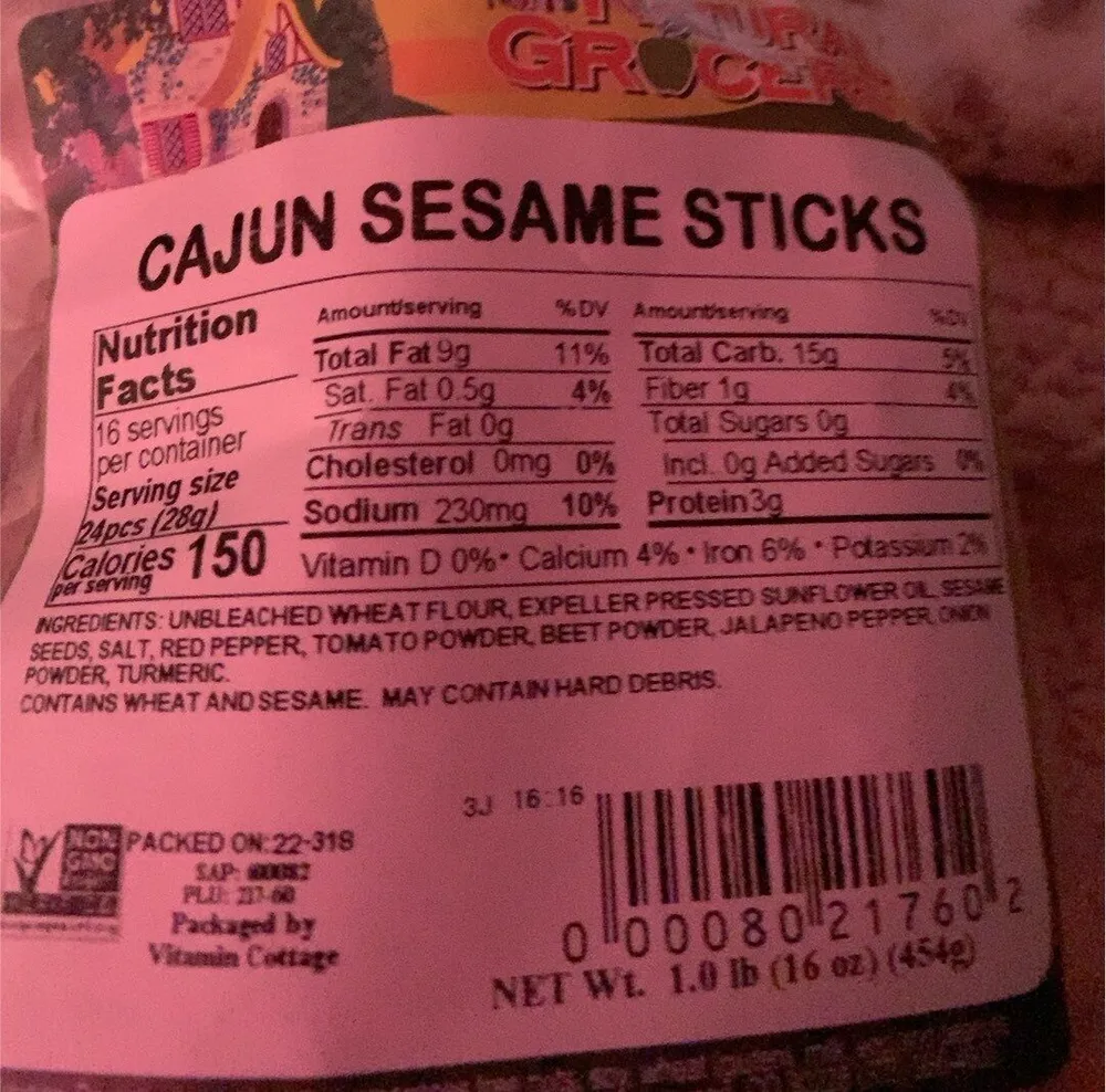 Cajun Sesame Sticks Non-GMO