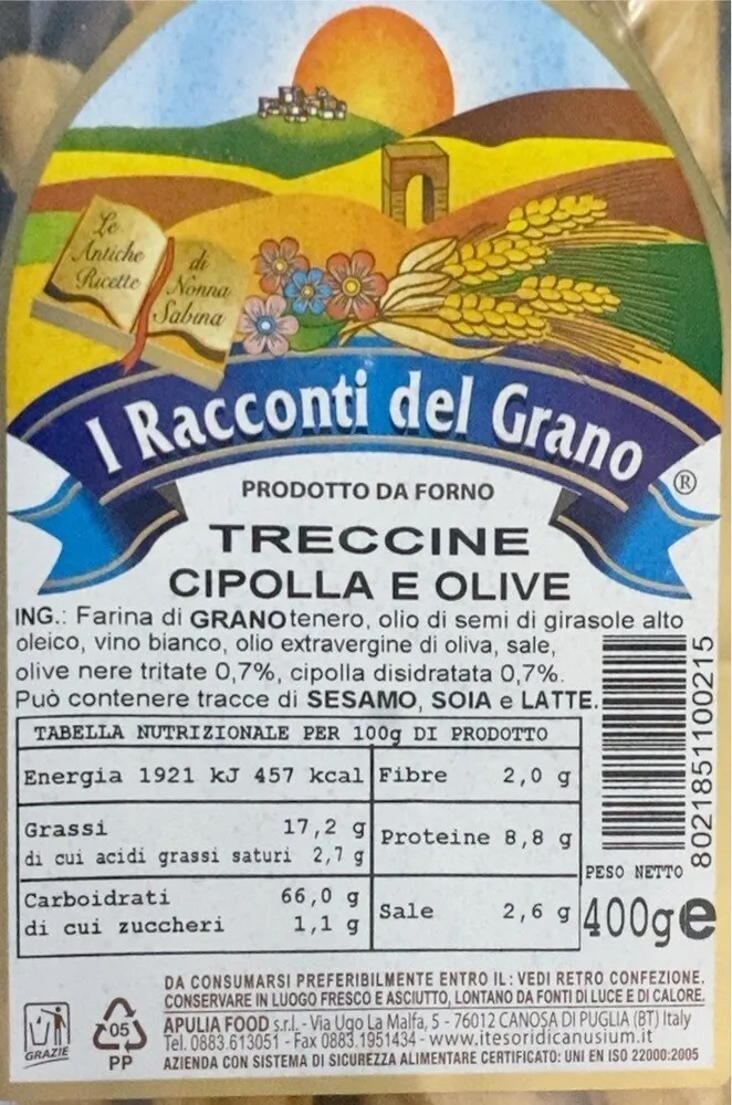 Treccine cipolla e olive