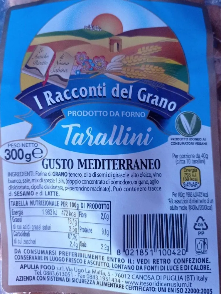 Tarallini Gusto Mediterraneo