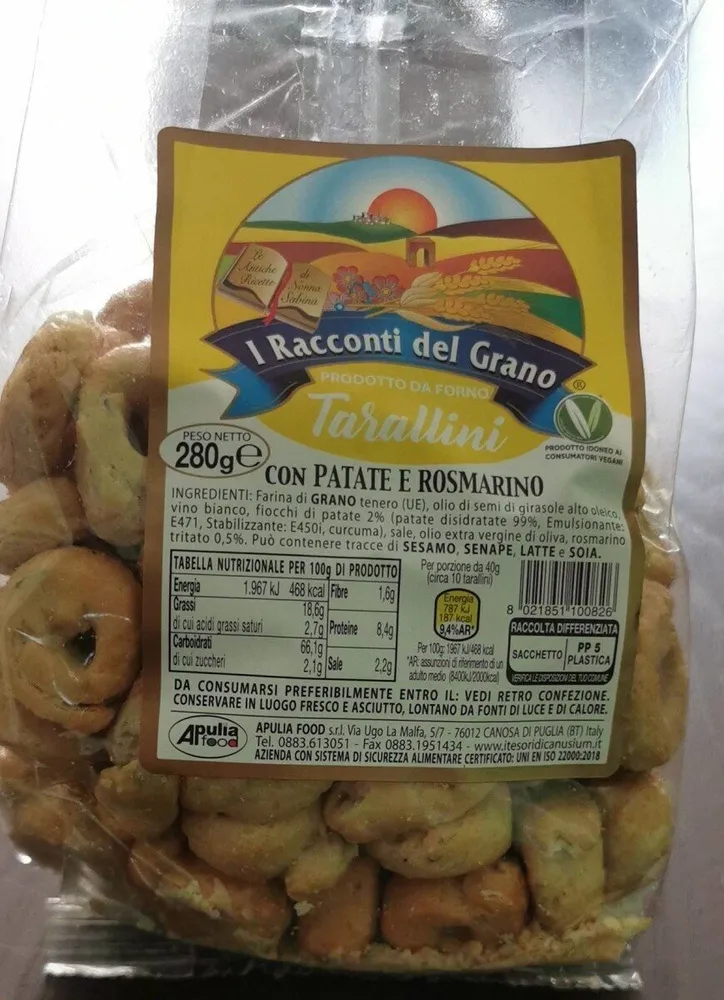 Tarallini con patate e rosmarino