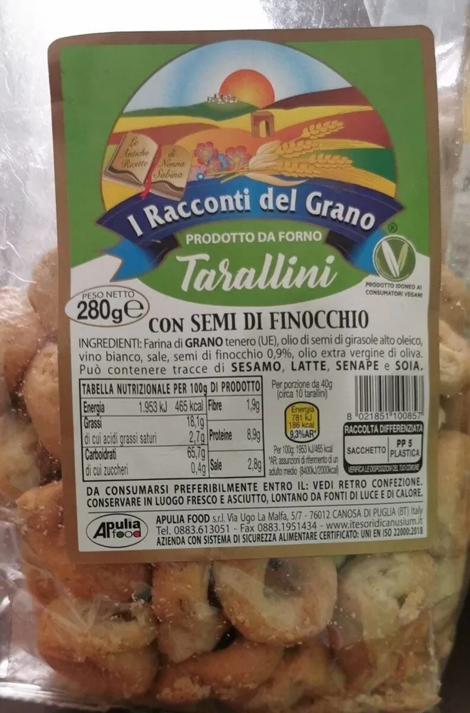 Tarallini con semi di finocchio