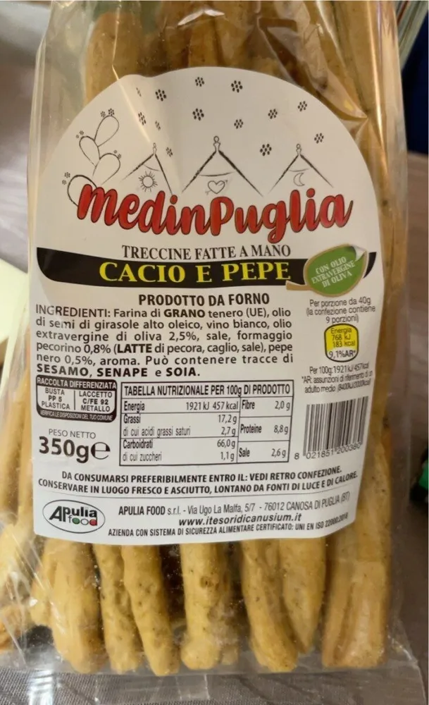 Treccine Cacio e pepe