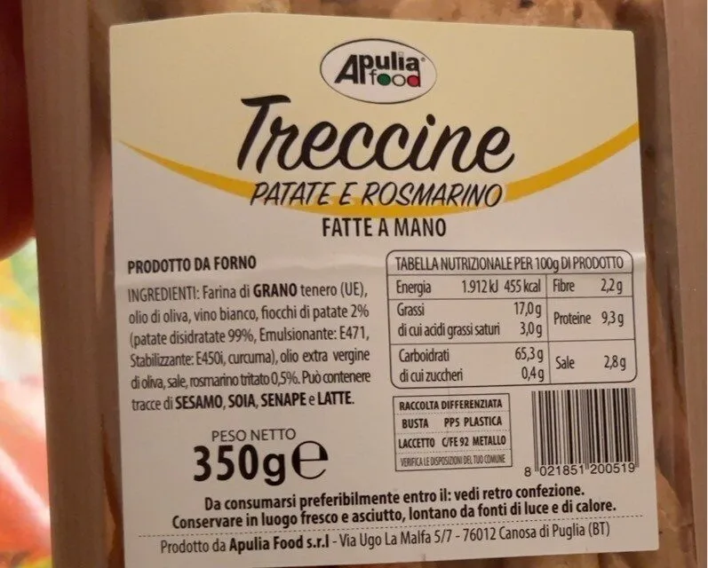 Treccine patate e rosmarino