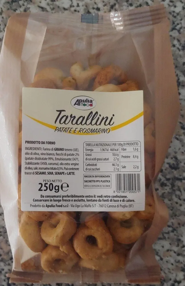 Taralli i patate e rosmarino