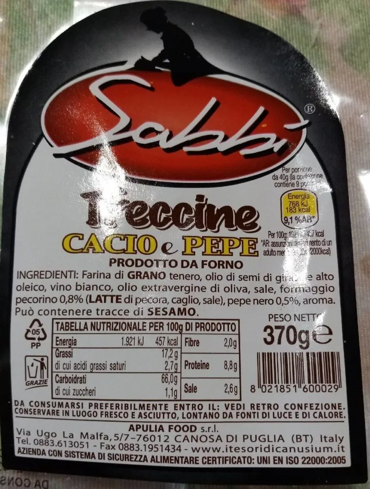 Treccine cacio e pepe
