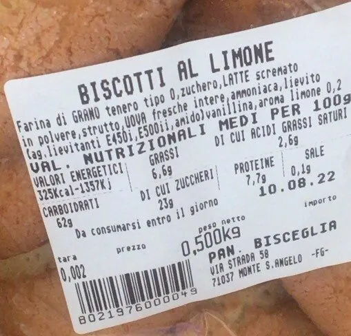 Biscotti al Limone