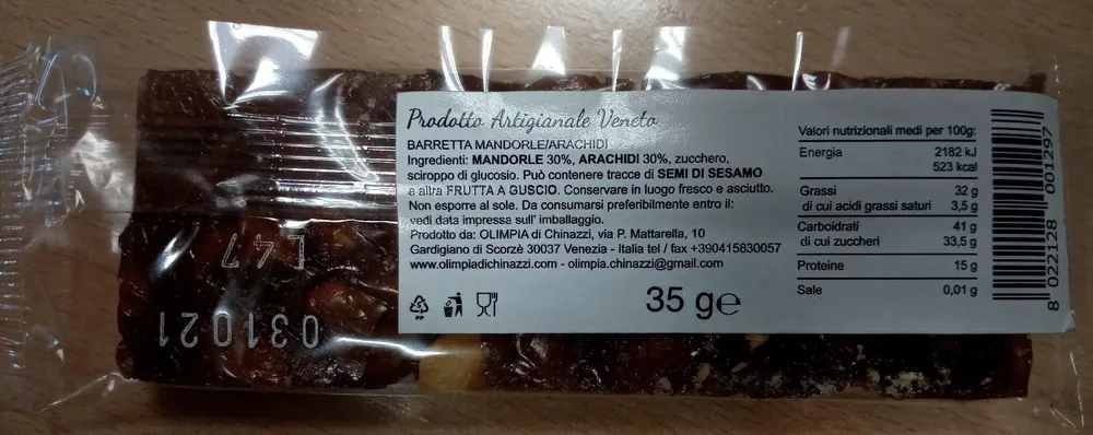 Barretta mandorle/arachidi