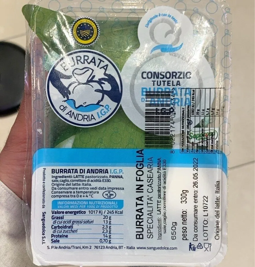 Burrata in foglia