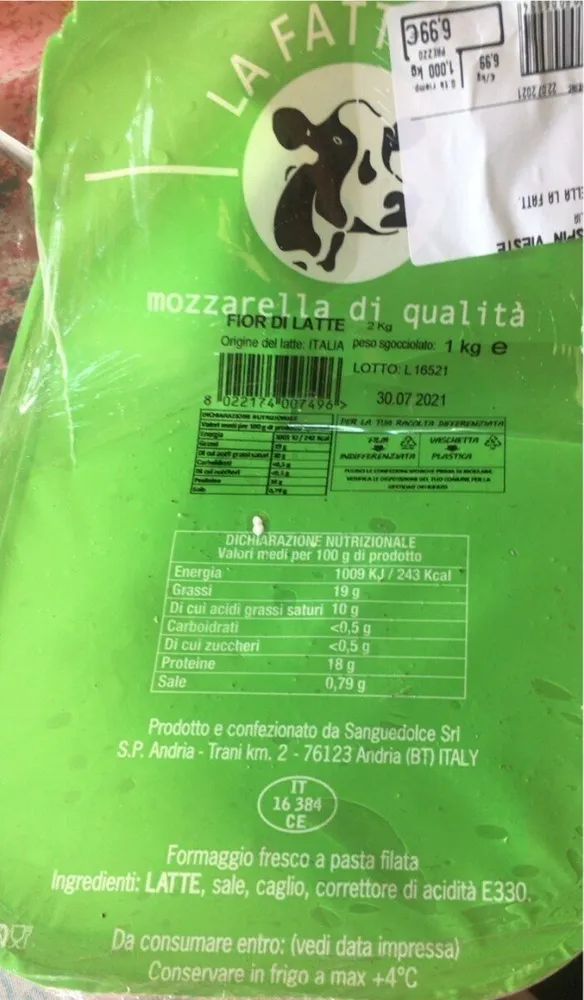 Mozzarella di qualità
