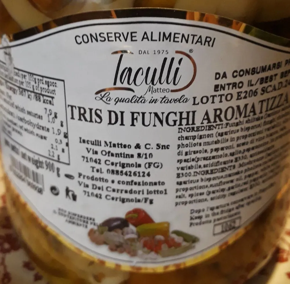 Tris di funghi aromatizzati