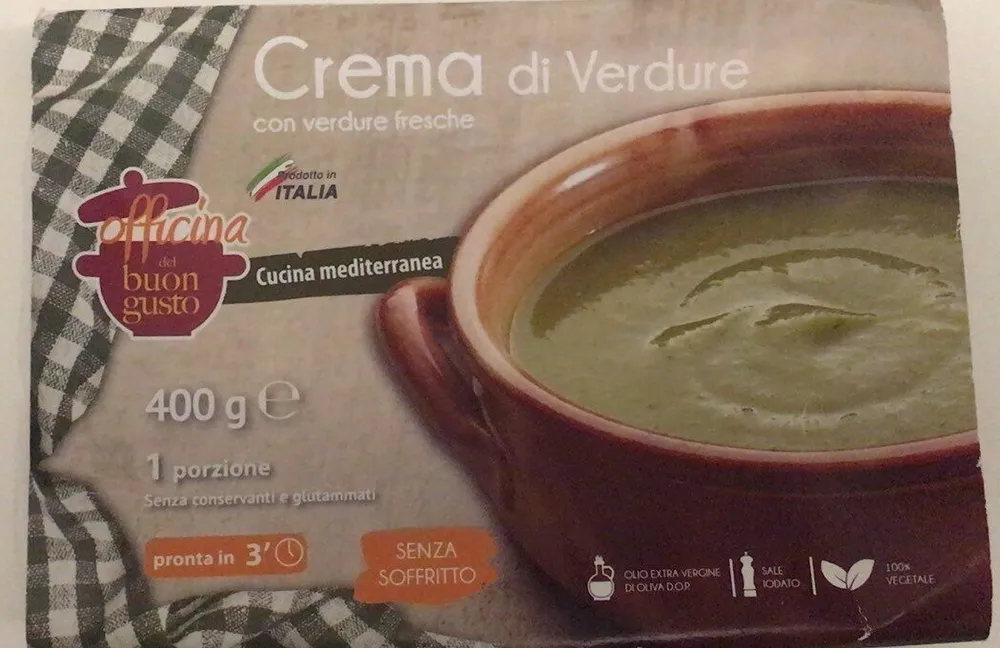 Crema di verdure con verdure fresche