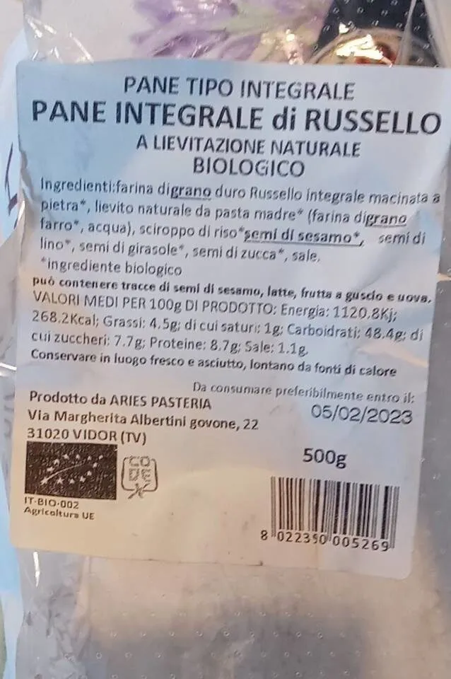 Pane integrale di Russello