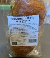 Focaccine di farro con uvetta