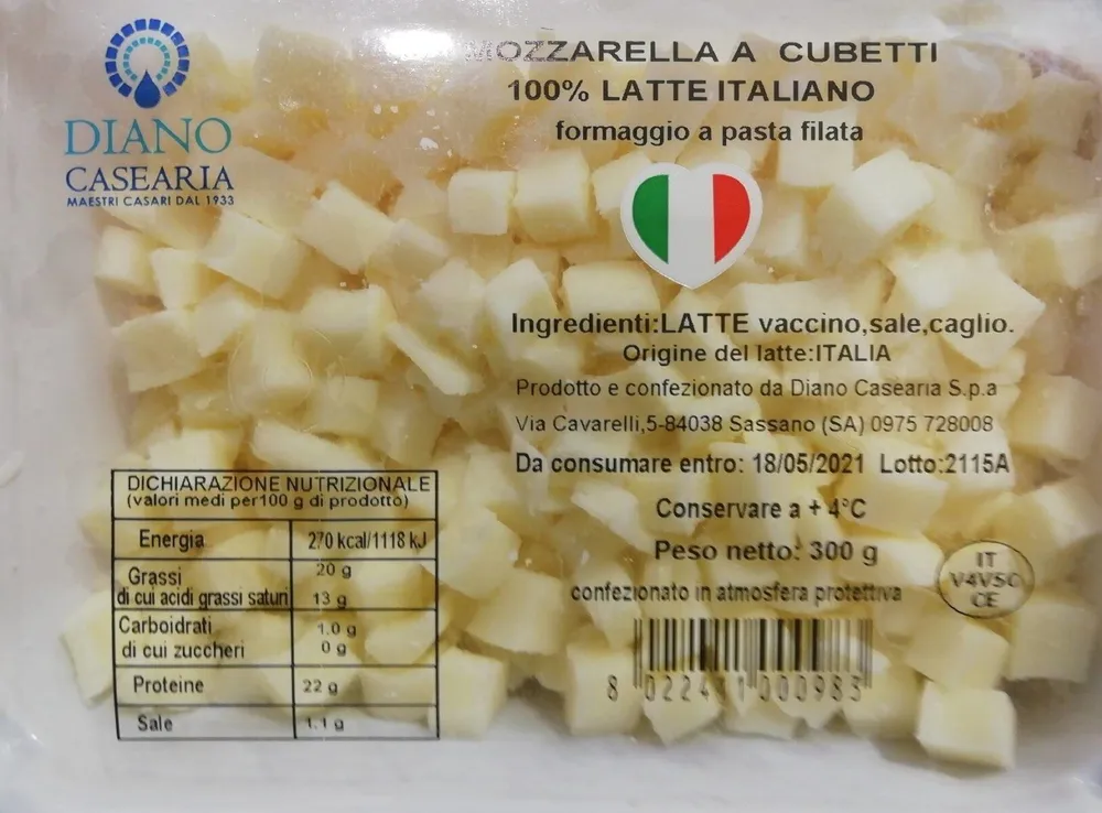 Mozzarella a cubetti