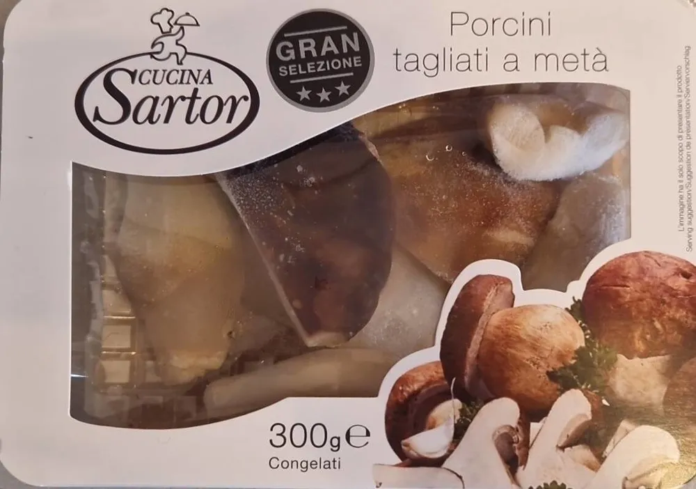 Porcini tagliati a metà