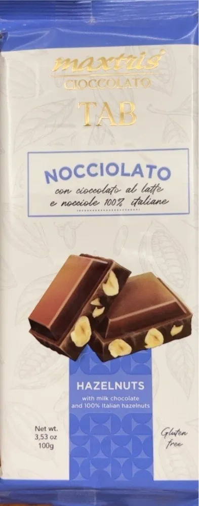 Nocciolato con cioccolato al latte e nocciole 100% italiane
