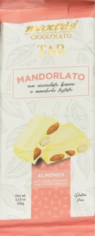 Mandorlato con cioccolato bianco e mandorle tostate