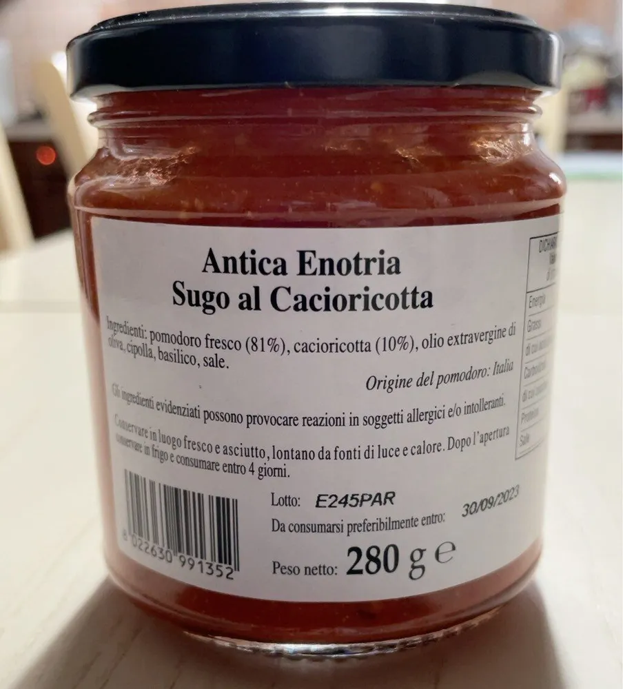 Sugo al cacioricotta