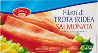 Filetti di trota iridea salmonata surgelati separati