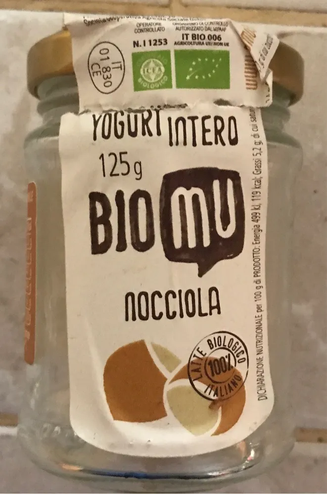 Yaourt entier à la noisette