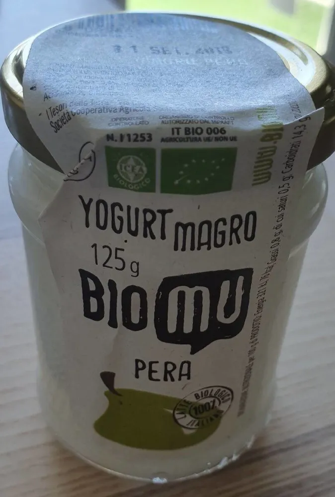 Yogurt Magro Biomu Pera