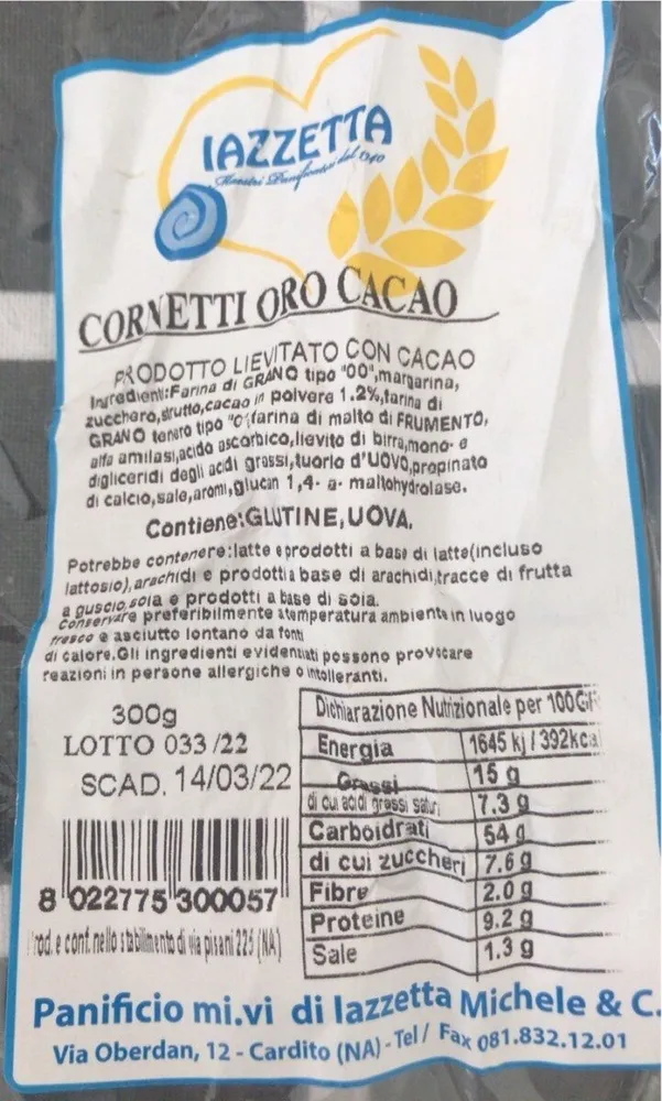 Cornetti oro cacao