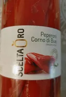 Peperoni corno di bue grigliati e pelati