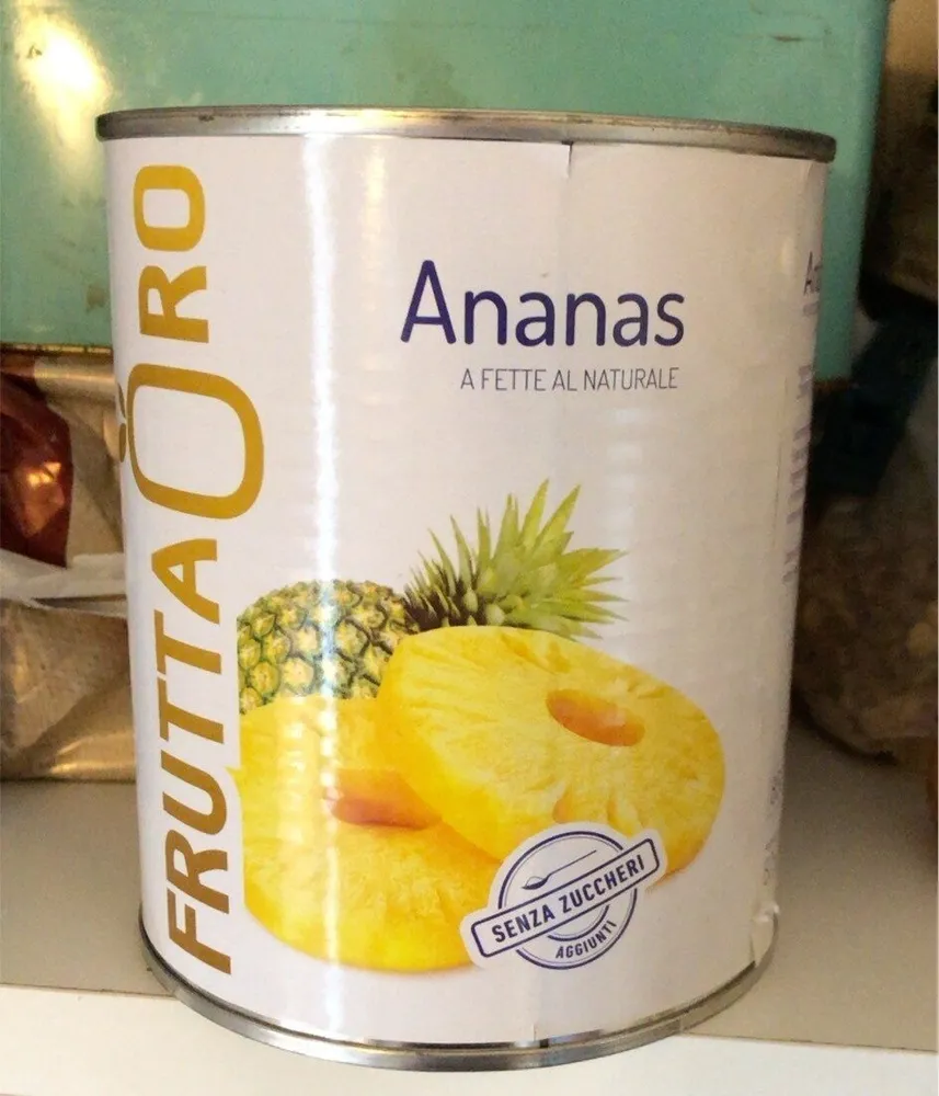 Ananas a fette al naturale