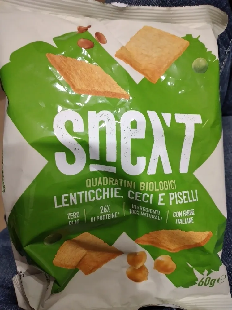Quadratini biologici lenticchie ceci e piselli