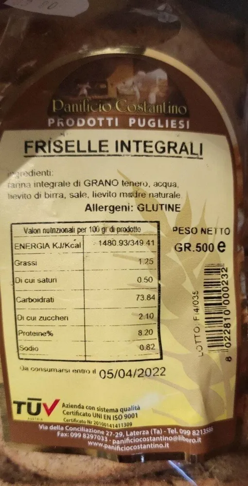 Friselle integrali