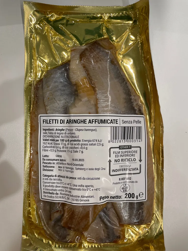 Filetti di Aringhe Affumicate
