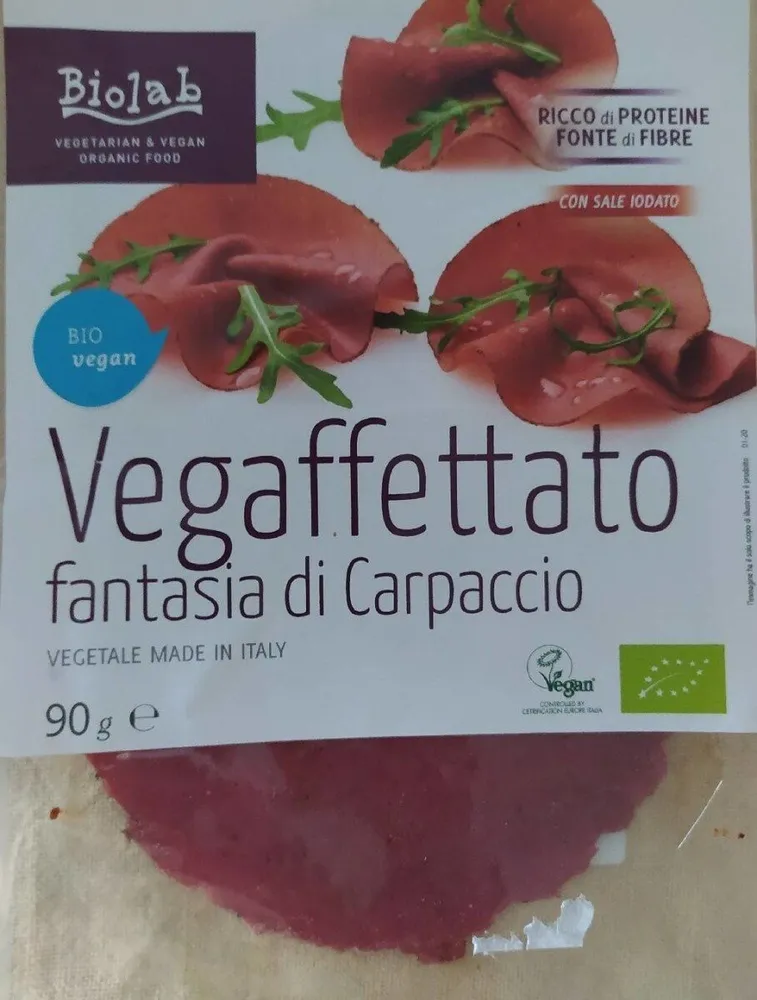 Vegaffettato fantasia di carpaccio