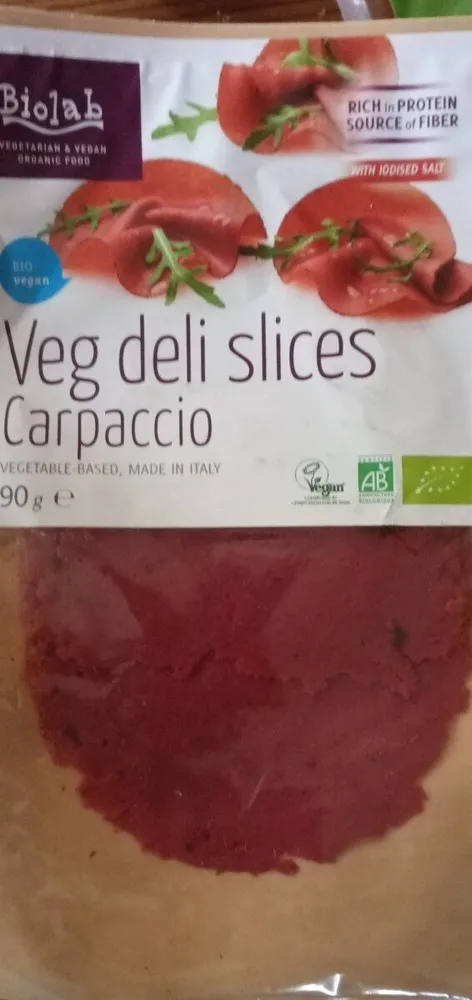 Veg deli slices Carpaccio