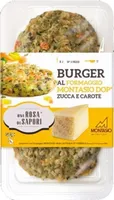Burge al formaggio montasio con zucca e carote