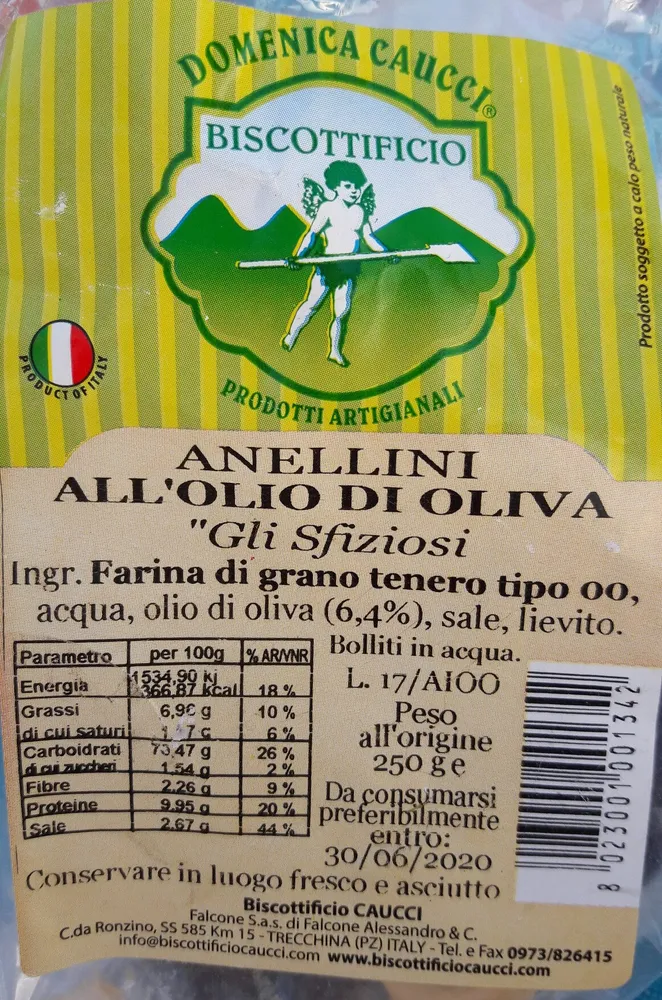 anellini all'olio di oliva
