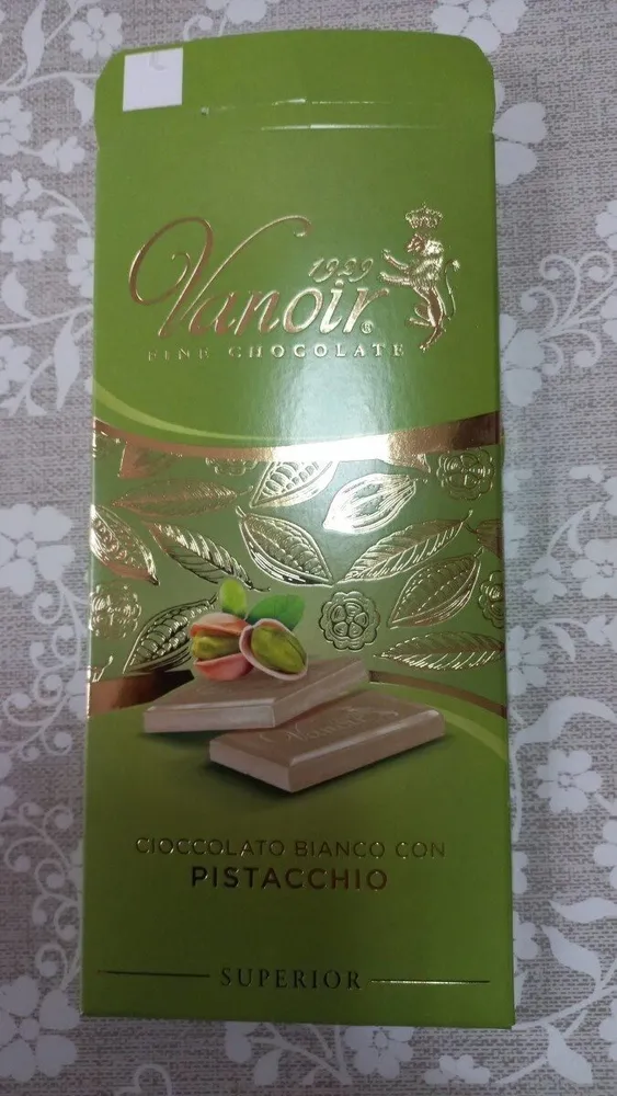 Cioccolato bianco con pistacchio