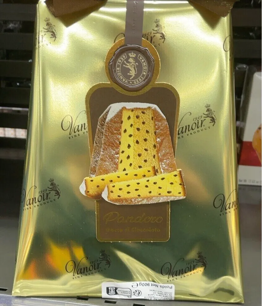 Pandoro con gocce di cioccolato