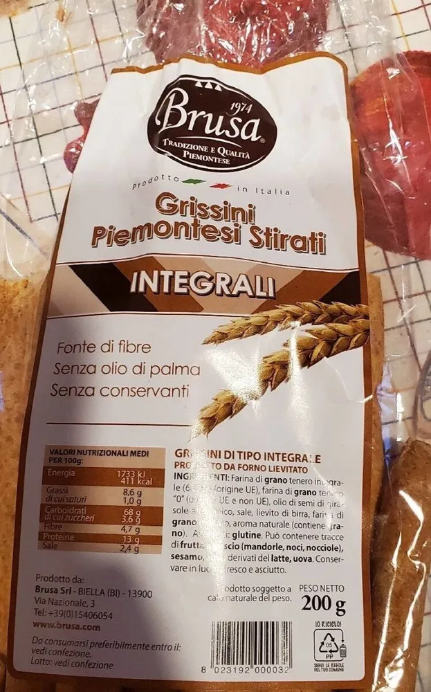 Grissini piemontesi stirati integrali