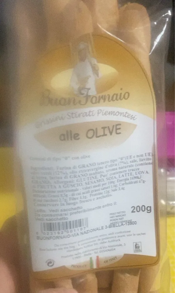 grissini stirati piemontesi alle olive