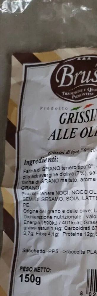 Grissini alle olive Brusa